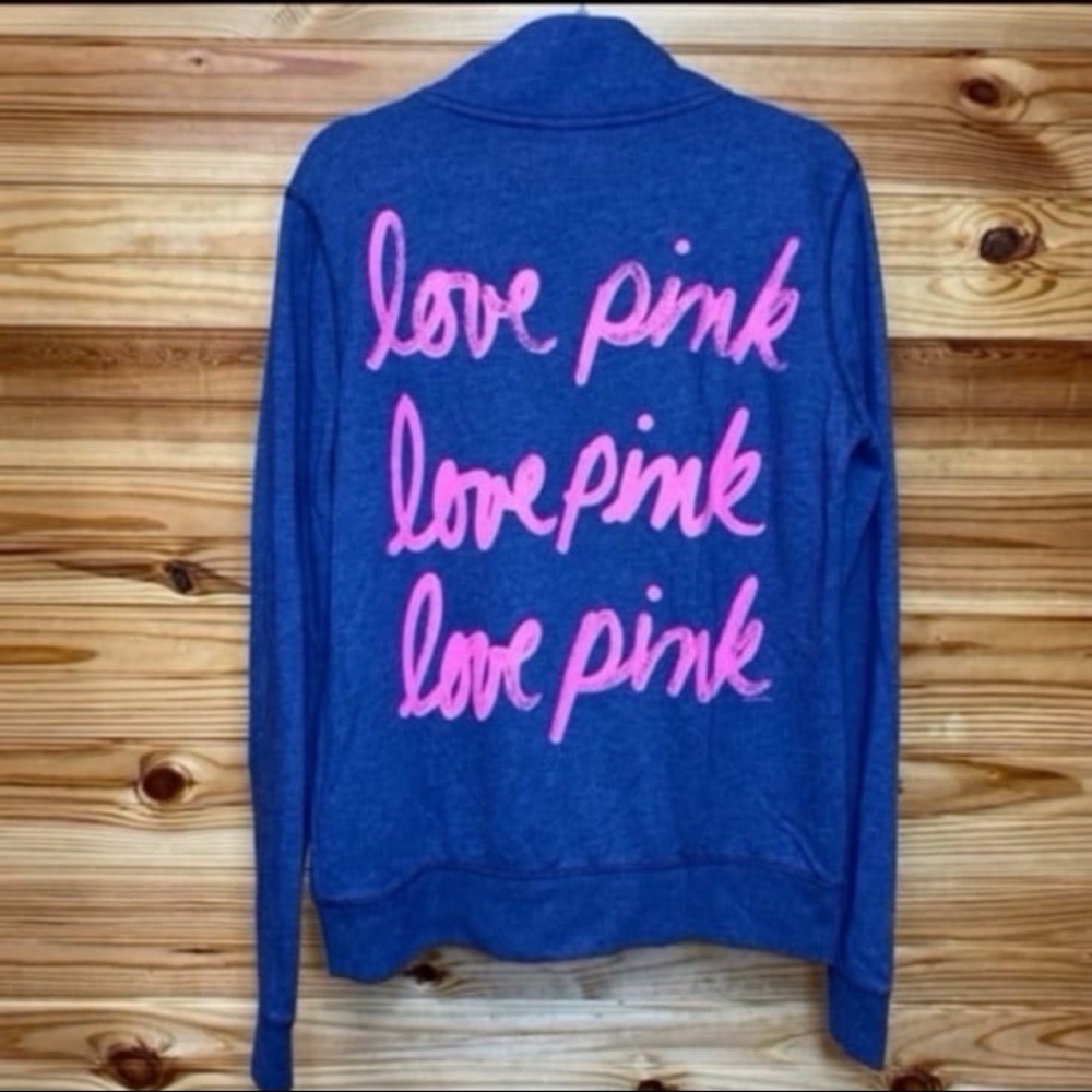 Victoria’s Secret PINK blue hot pink pullover sweater large